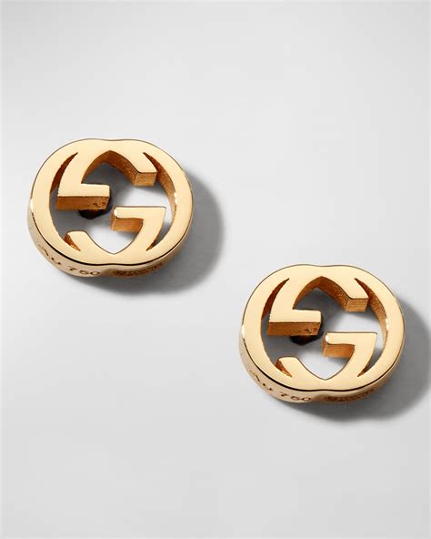 gucci earrings rose gold|gucci interlocking g stud earrings.